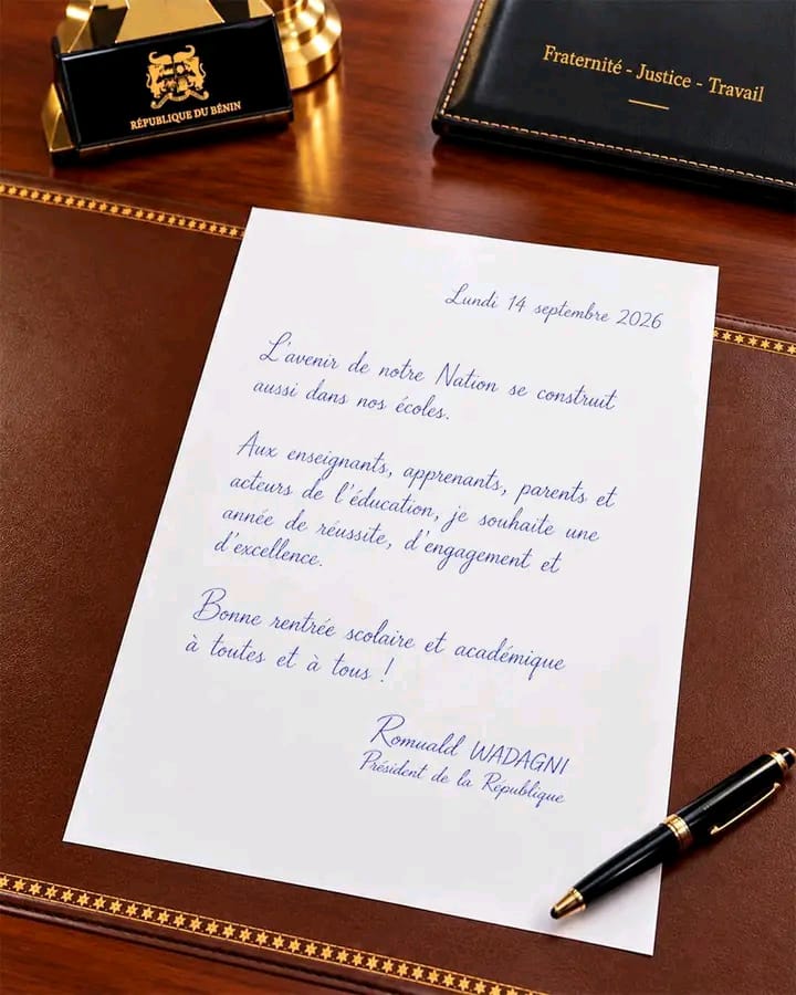 Rentrée 2026-2027 : Romuald Wadagni adresse un message aux acteurs de l’éducation